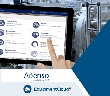 Dashboard EquipmentCloud user interface